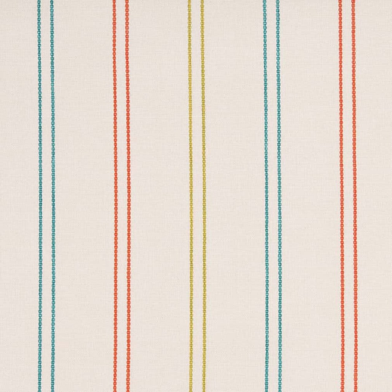 Tropical - Aqua & Teal,Orange & Rust Stripe Upholstery Fabric 54 Inches"
